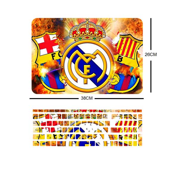 استیکر لپ تاپ مدل real madrid
