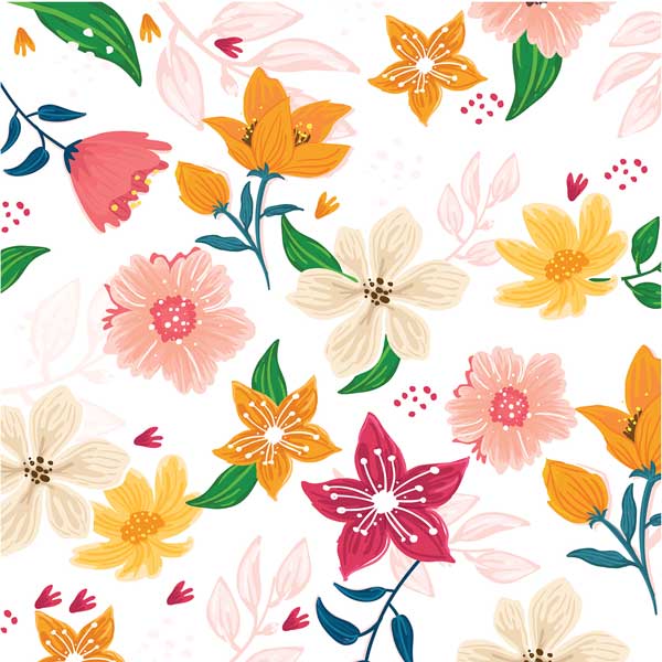 استیکر کاشی طرح گل کد 105 بسته 10 عددی