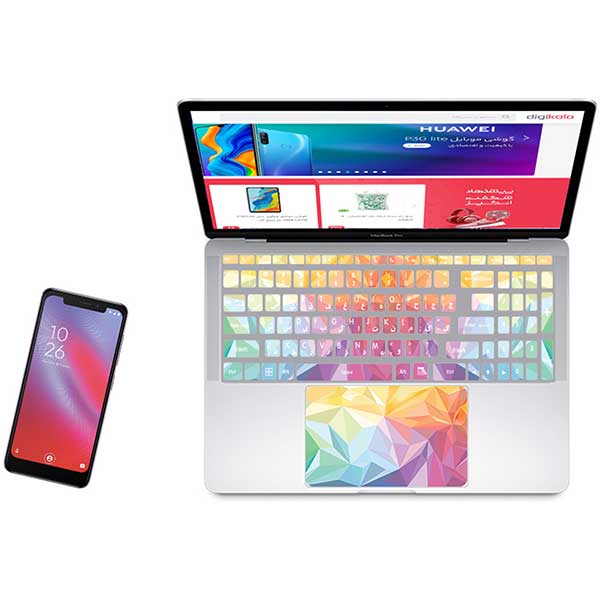 استیکر لپ تاپ مدل crystal