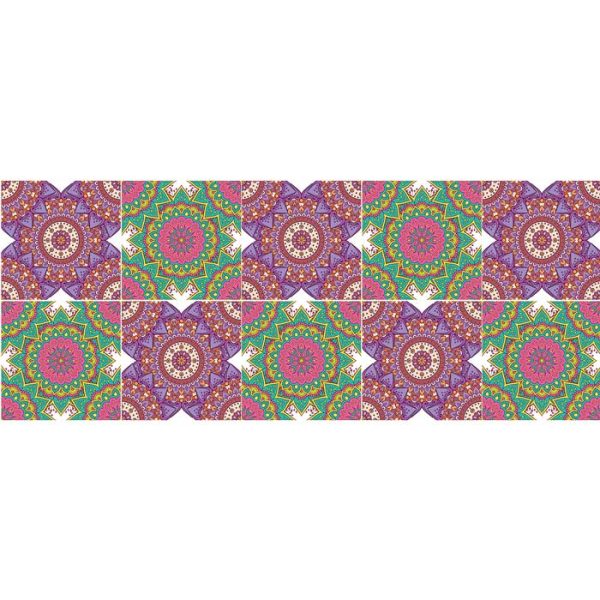 استیکر کاشی طرح شکوفه بسته 10 عددی