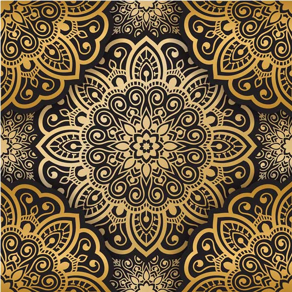 استیکر کاشی طرح  golden 01 بسته 10 عددی