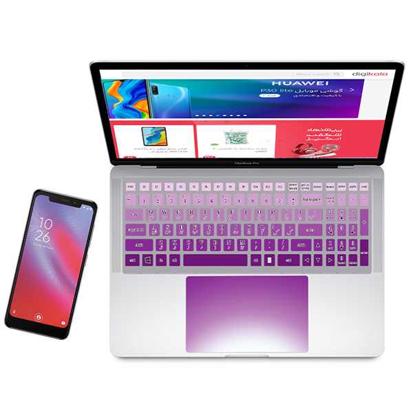 استیکر لپ تاپ مدل violet love