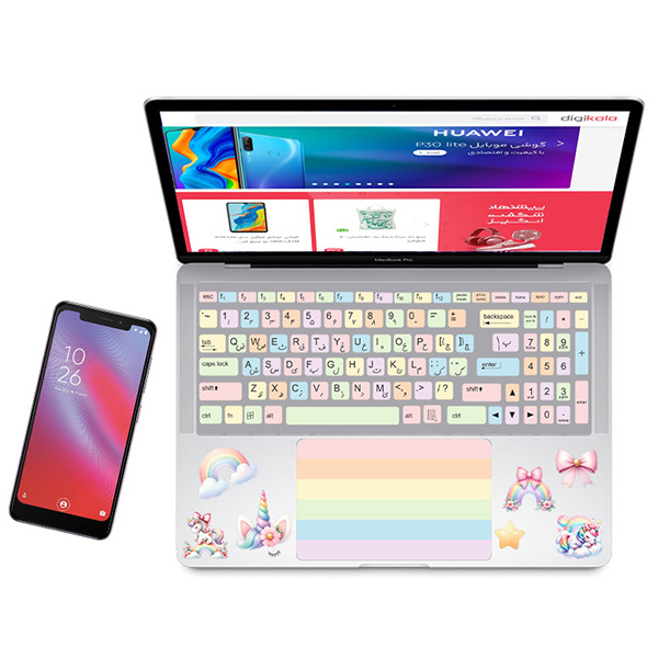 استیکر لپ تاپ مدل Darling unicorn