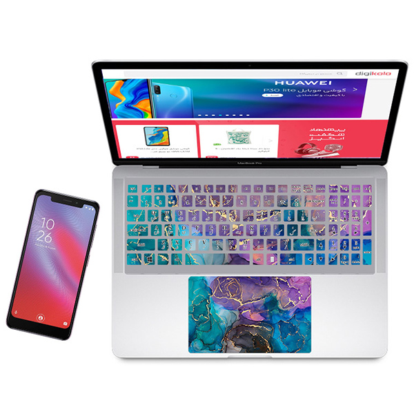 استیکر لپ تاپ مدل dream marble