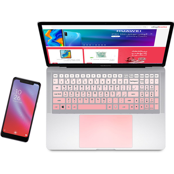 استیکر لپ تاپ مدل pink