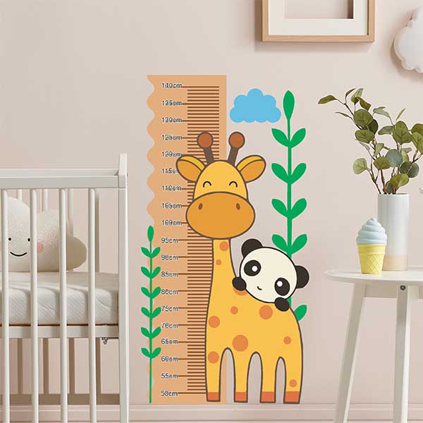 استیکر متر اندازه گیری راتیانا مدل زرافه و پاندا
