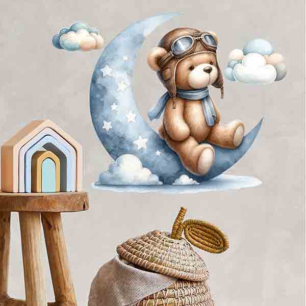 استیکر کودک راتیانا مدل moon and bear