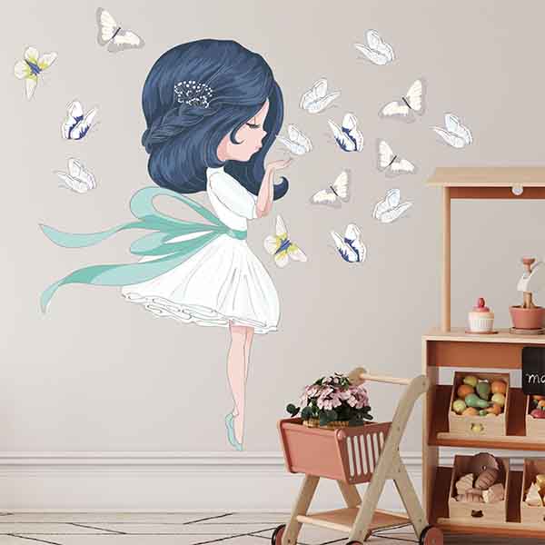 استیکر کودک راتیانا مدل دختر پروانه ای