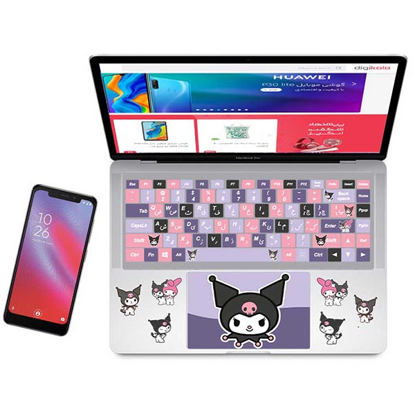 استیکر لپ تاپ راتیانا مدل کرومی