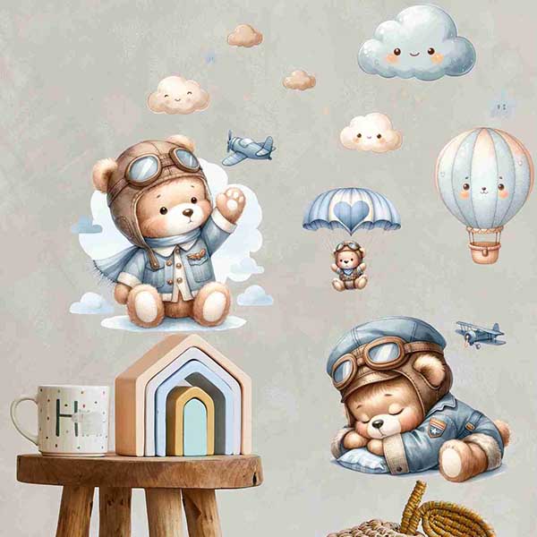 استیکر کودک راتیانا مدل رویای خرس های خلبان