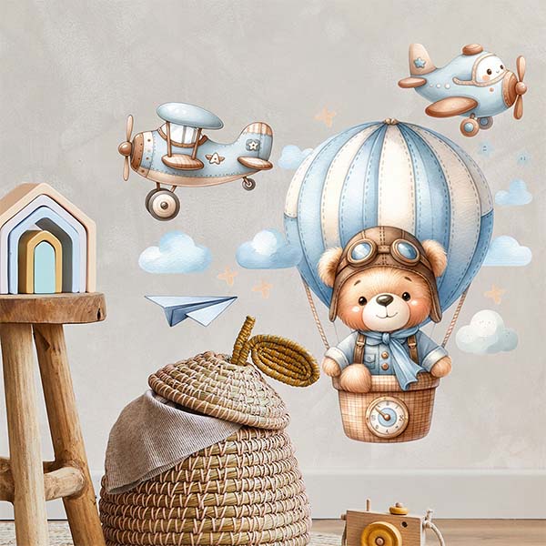 استیکر کودک راتیانا مدل bear in balon