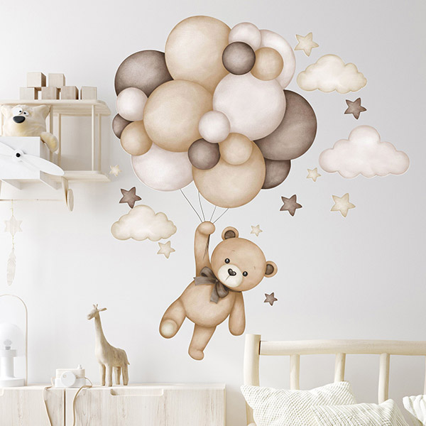 استیکر کودک راتیانا مدل teddy in balon