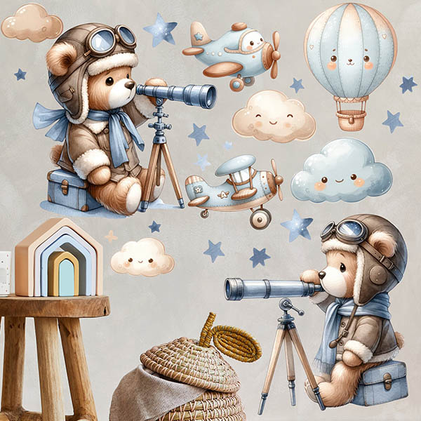 استیکر کودک راتیانا مدل رویای خرس های خلبان 2