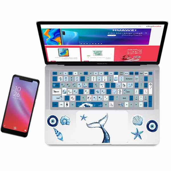 استیکر لپ تاپ راتیانا مدل sea 03