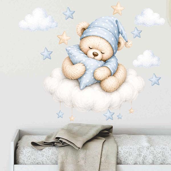 استیکر دیواری کودک راتیانا مدل night bear