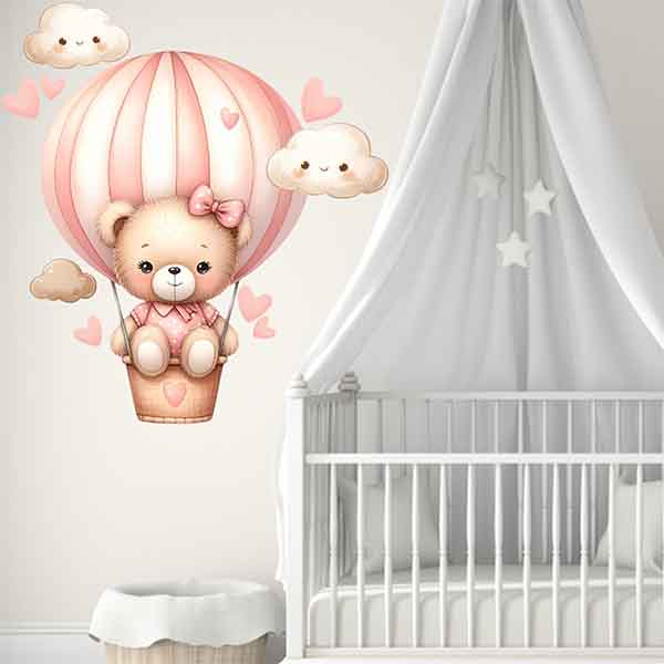 استیکر کودک راتیانا مدل lovely teddy ballon