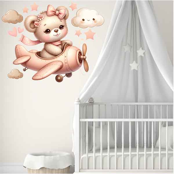 استیکر کودک راتیانا مدل lovely teddy pilot