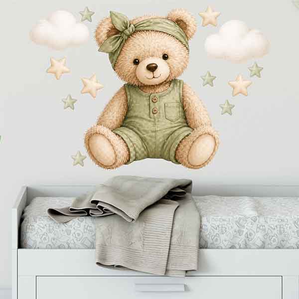 استیکر کودک راتیانا مدل cute green teddy